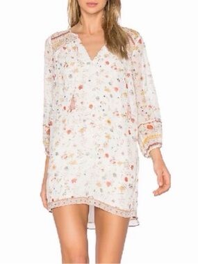 Joie Silk Dress Size S Caftan Vacation Getaway Boho Relaxed 70s Tunic